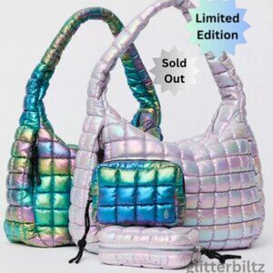 Free People FP Movement Quilted Carryall Limited Edition Iridescent Abalone